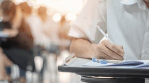 student uses skills learned from act prep classes during act test